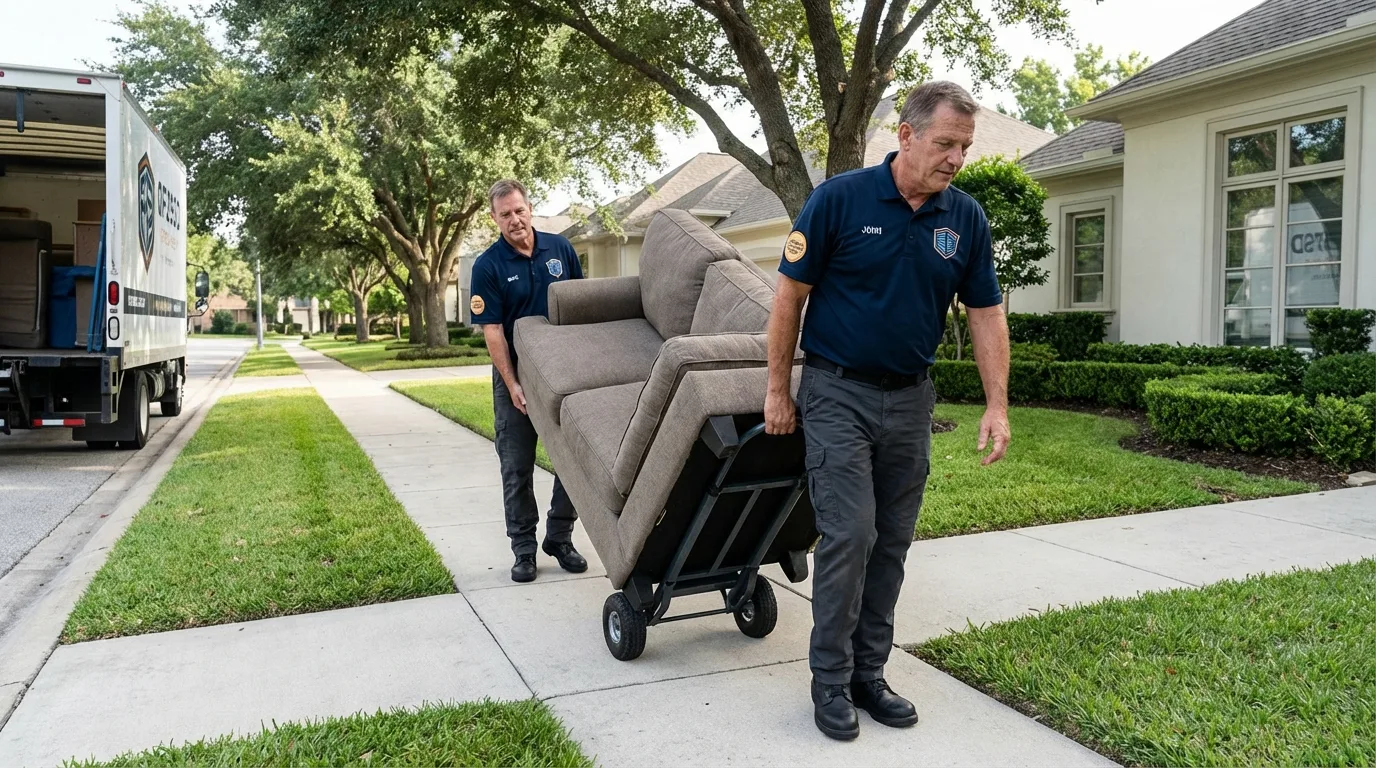 Local residential moving crew loading furniture in Black Canyon City, AZ